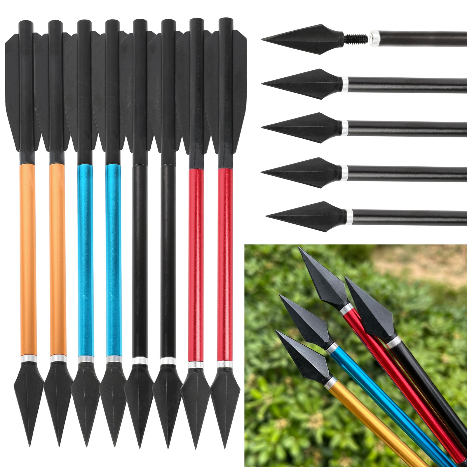 Crossbow Bolt Broadhead - 6.7'' Okçuluk Okları Alüminyum Gövdeli Ok