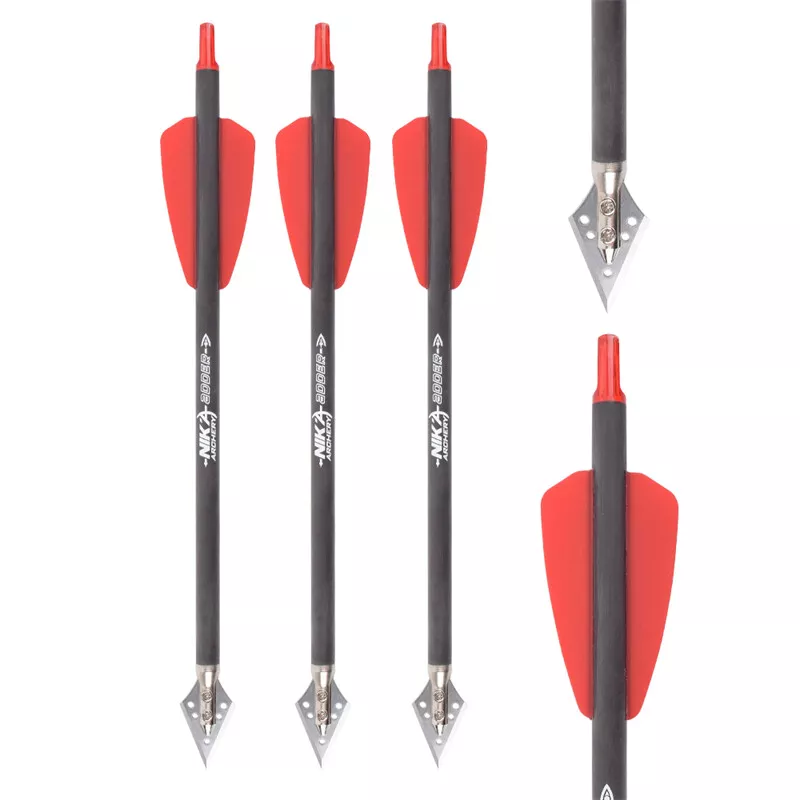 Crossbow Bolt Broadhead - 3-6 adet 7.5in Arbalet Cıvataları Karbon