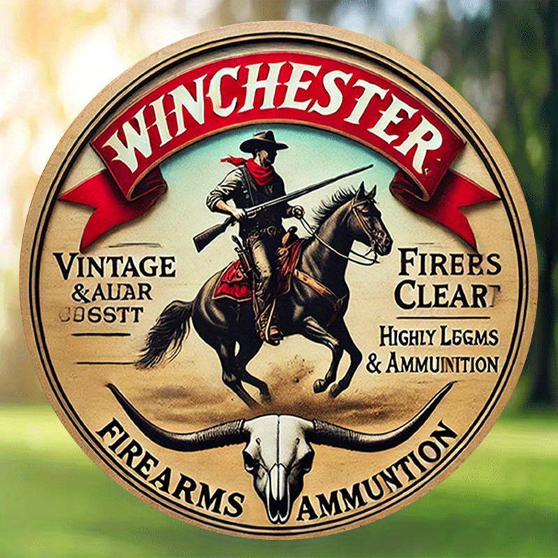 Outdoor Hunting House - Avcılık temalı duvar dekorasyonu için Winchester