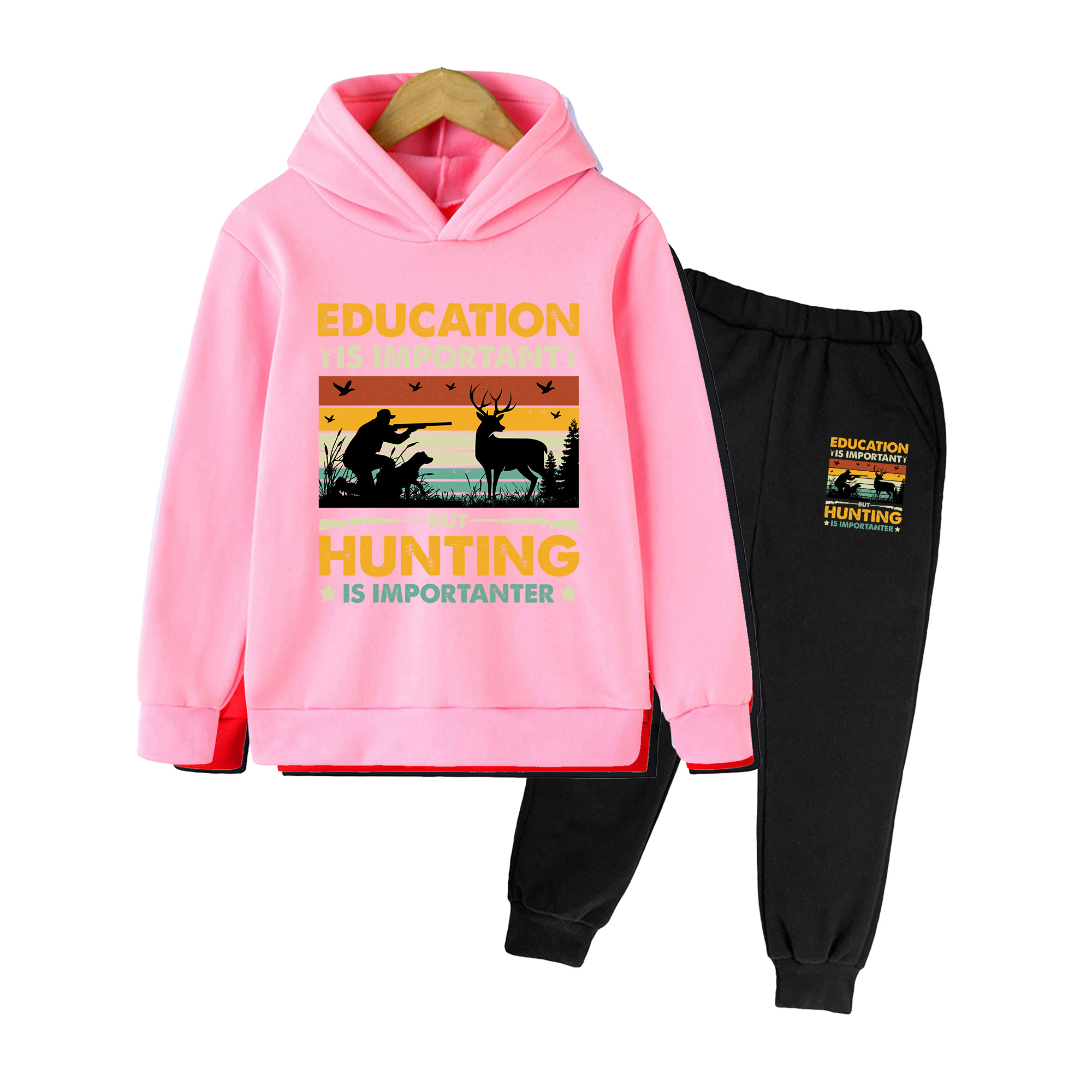 Hunting Outdoor Boys - Çocuklar için Kapüşonlu Üst ve Eşofman