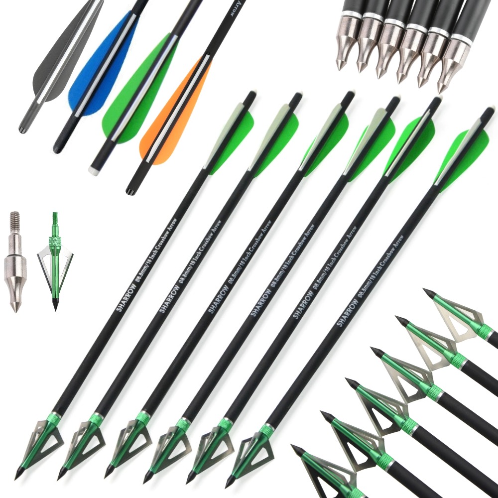 Crossbow Bolt Broadhead - 16/17/18/20/21/22 inç Arbalet Okları Karbon Oklar