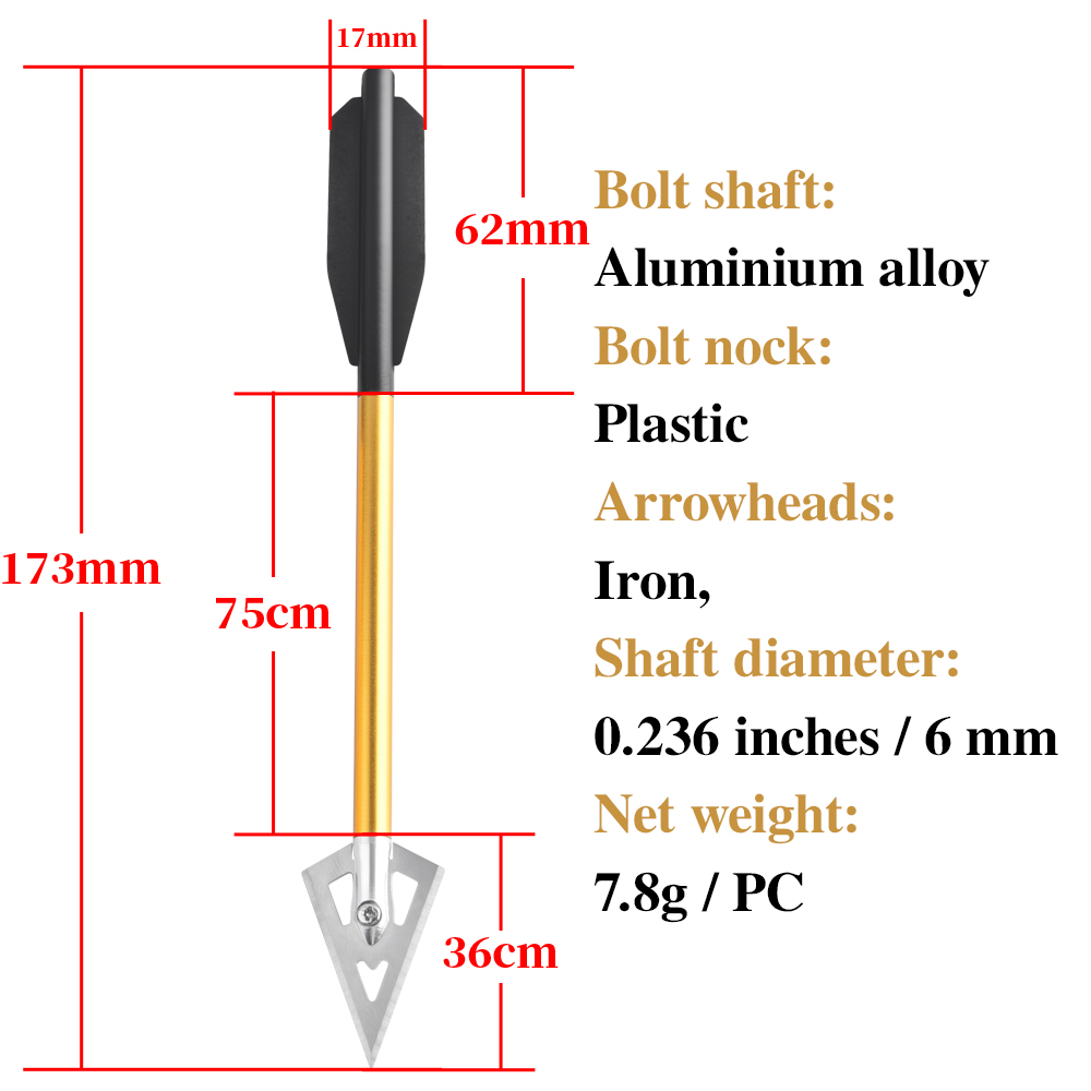 6/12 adet Kısa Ok Alüminyum Ar - Crossbow Bolt Broadhead incelemesi ve fiyatı