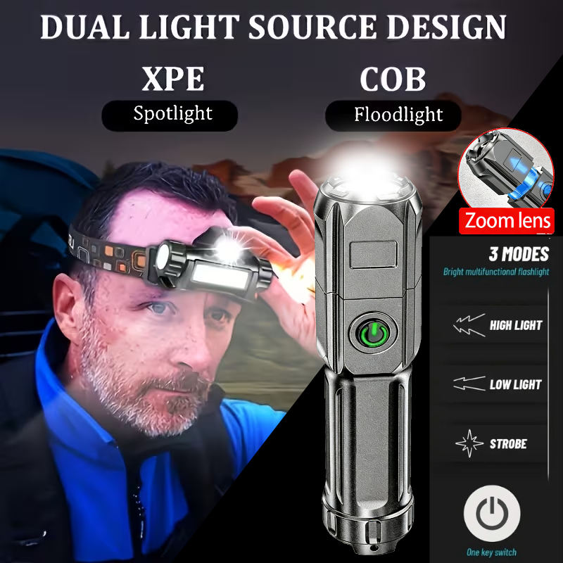 Süper Parlak El Feneri USB Şar - Headlamp Tactical Bright incelemesi ve fiyatı